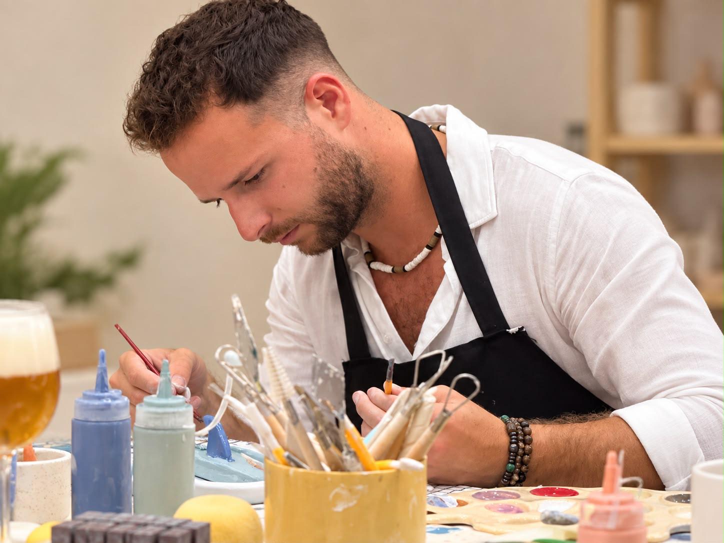 Esmaltando una pieza con detalle